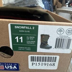 Kamik Snowfall 2 Kids Rain & Snow Boots in Dark Olive (Green/Black)